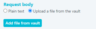 Upload a file from vault