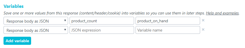 Defining variables