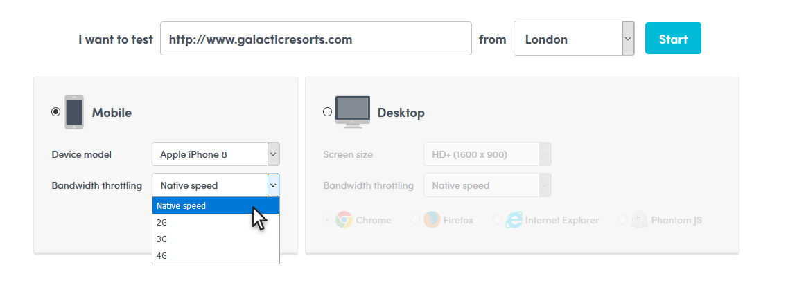 Mobile bandwidth throttling