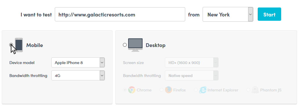 Test your mobile website