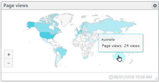 RUM map showing location and concentration of users