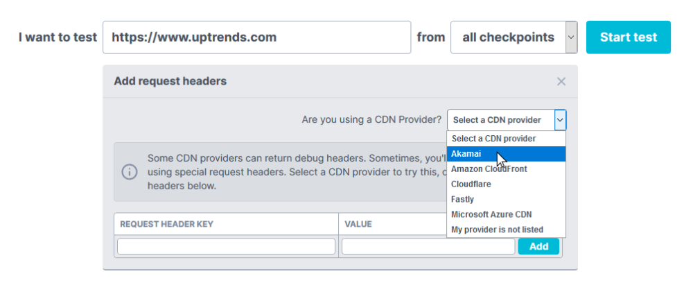 CDN setup step 2