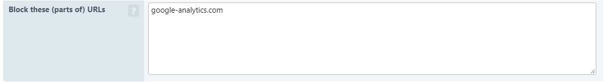 Domain blocking screenshot