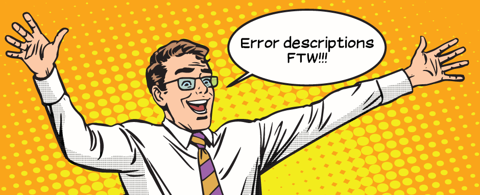 error descriptions
