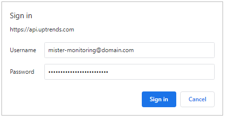 Swagger sign in screenshot
