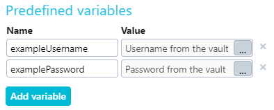 vault credentials in MSA