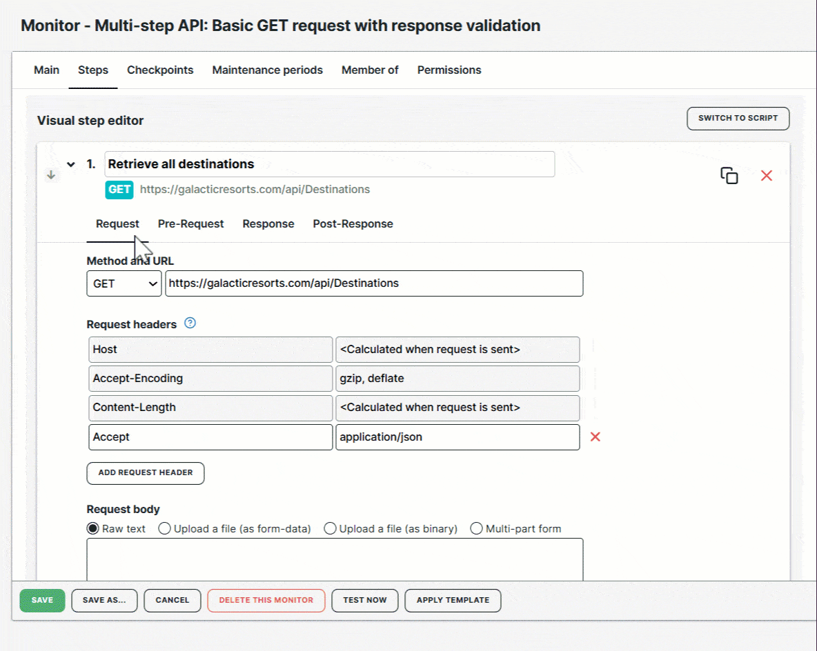 Request overview