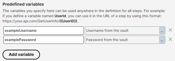 MSA vault value picker