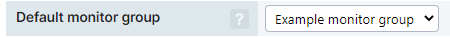 Default monitor group setting