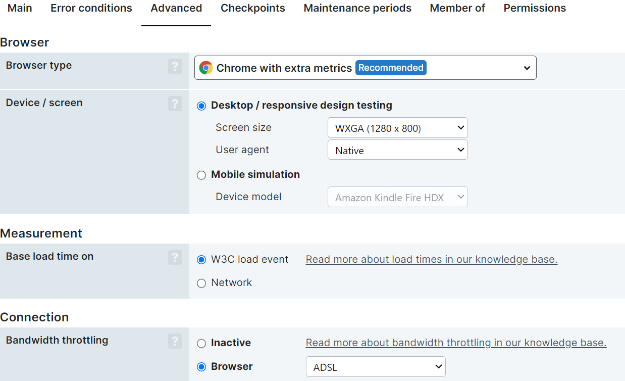 Bandwidth Throttling Browser-based