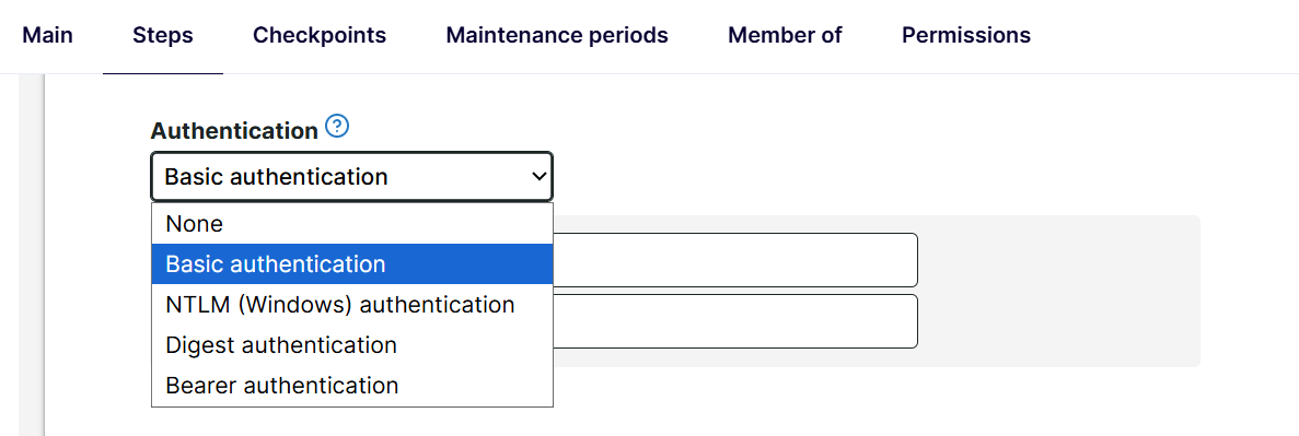 Multi-step API authentication types