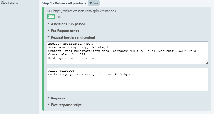 Example headers for file uploads