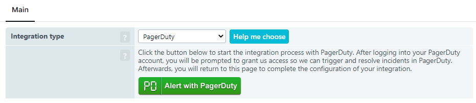 Selecting PagerDuty