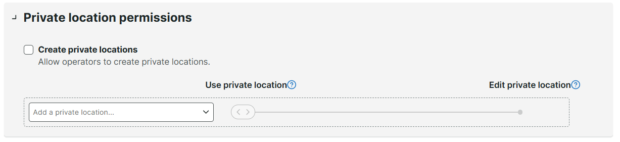 Private location permissions