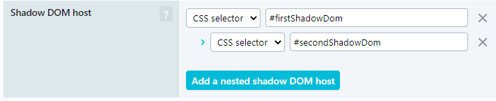 Nested shadow DOM