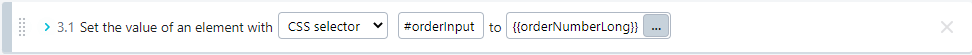 Using a transaction variable