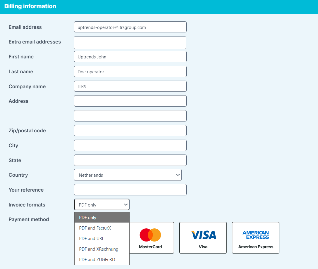 Receive e-invoices with your PDF invoice