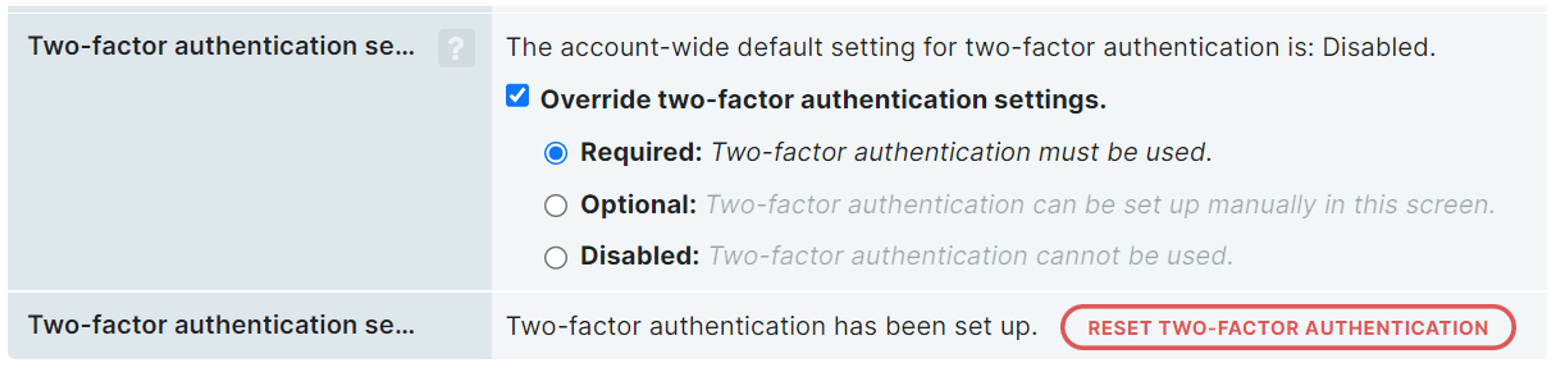 screenshot 2FA operator login options