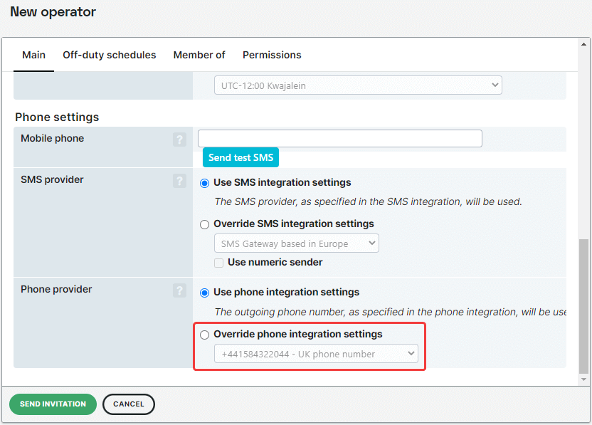 screenshot operator phone settings