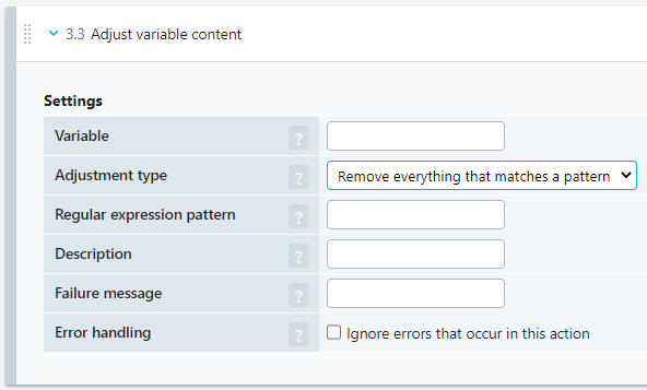 screenshot transaction action adjust a variable