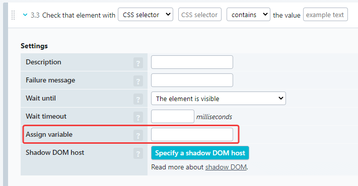 screenshot setting variable in check