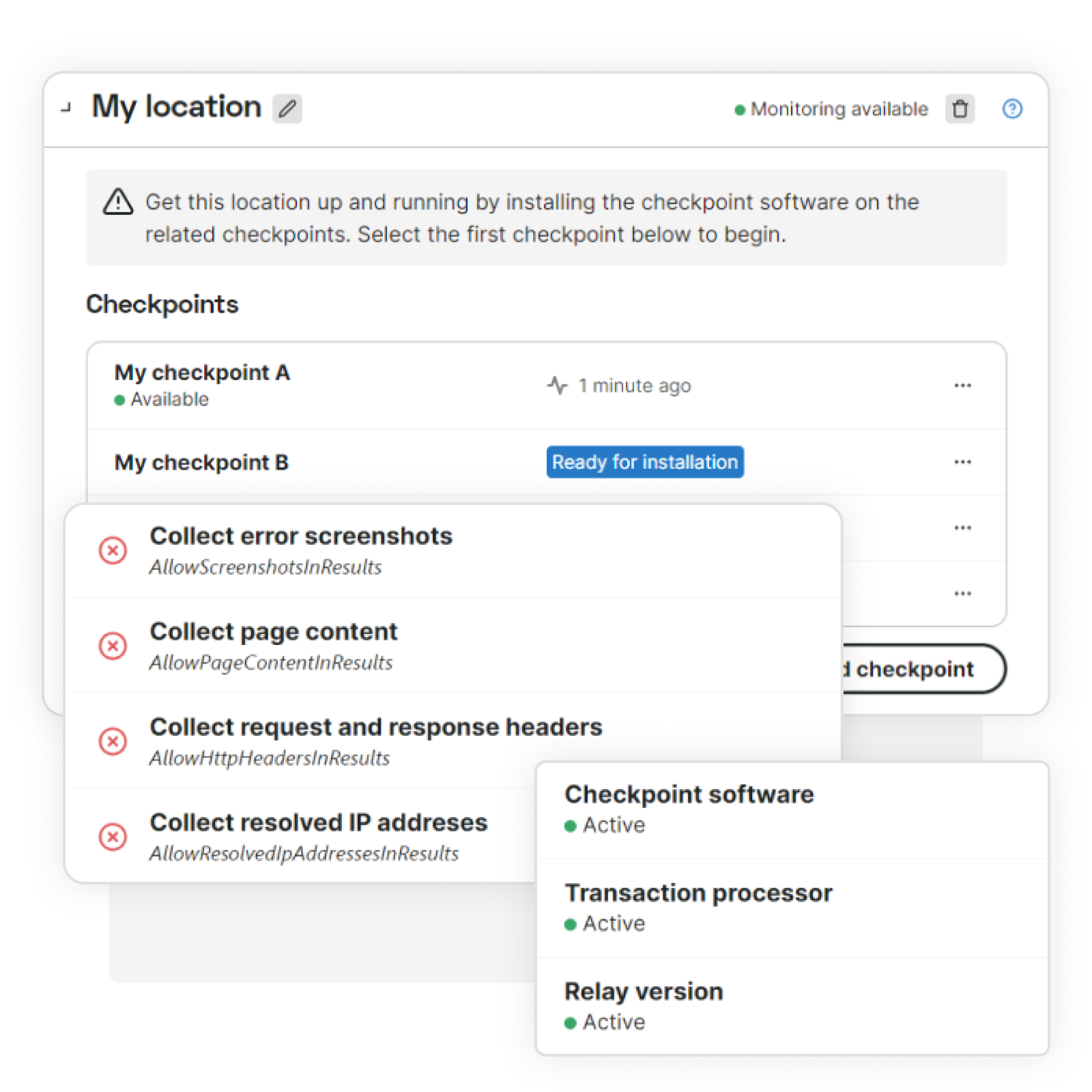 Monitor internal and external applications behind your firewall