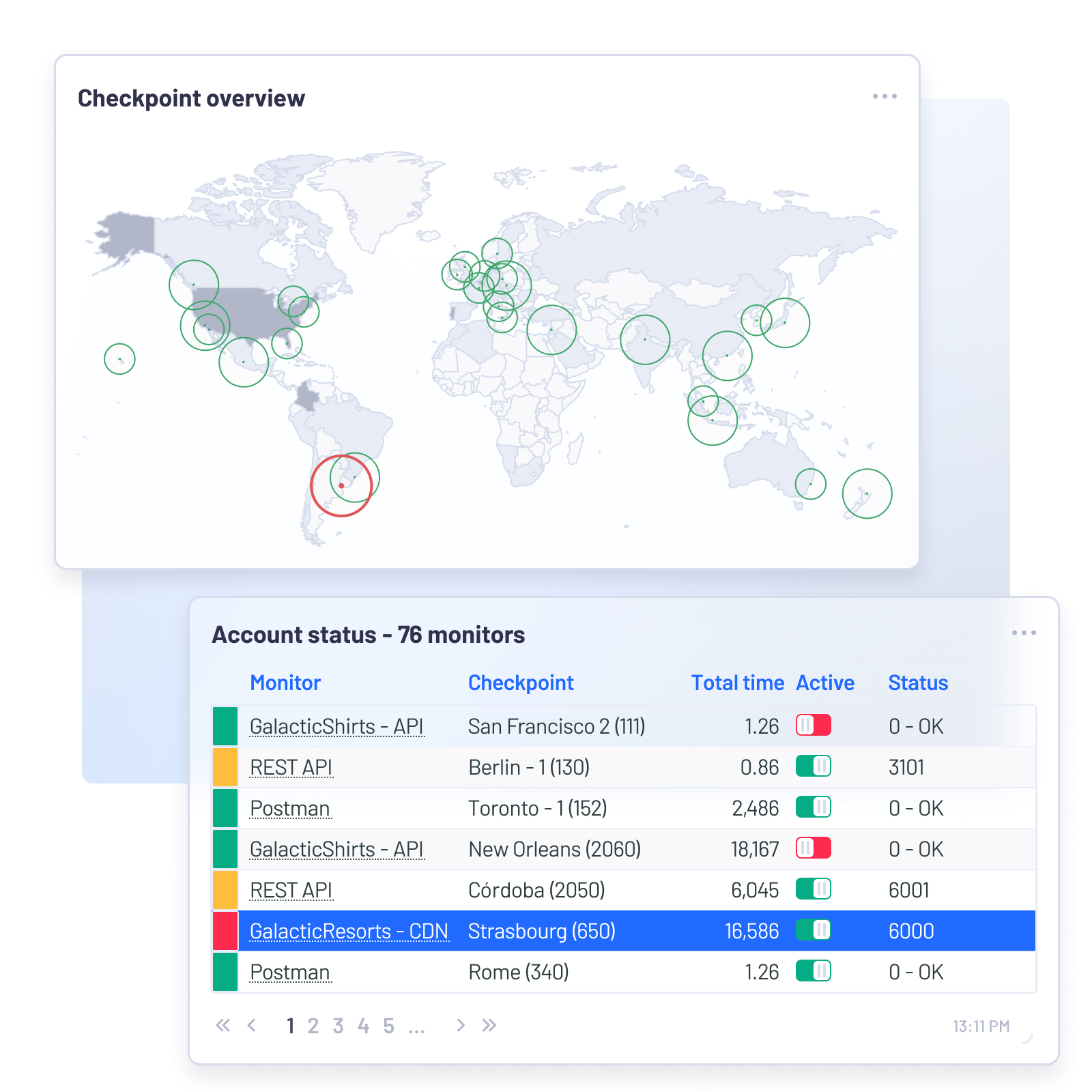 Building the steps of multi-step API monitoring